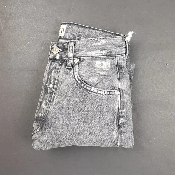 Anthropologie Etica Marley Ultra High Rise Baggy Jeans Women's Sz 30 Icicle Grey - Picture 16 of 16